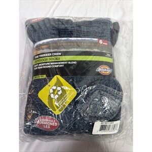 Dickies Outdoor Socks Size 6-12 Thick Soft Moisture Blend Mid-Weight Multicolors